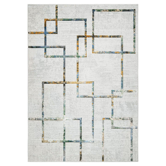 Adara Gray Blue Geometric - T2008 - 5&