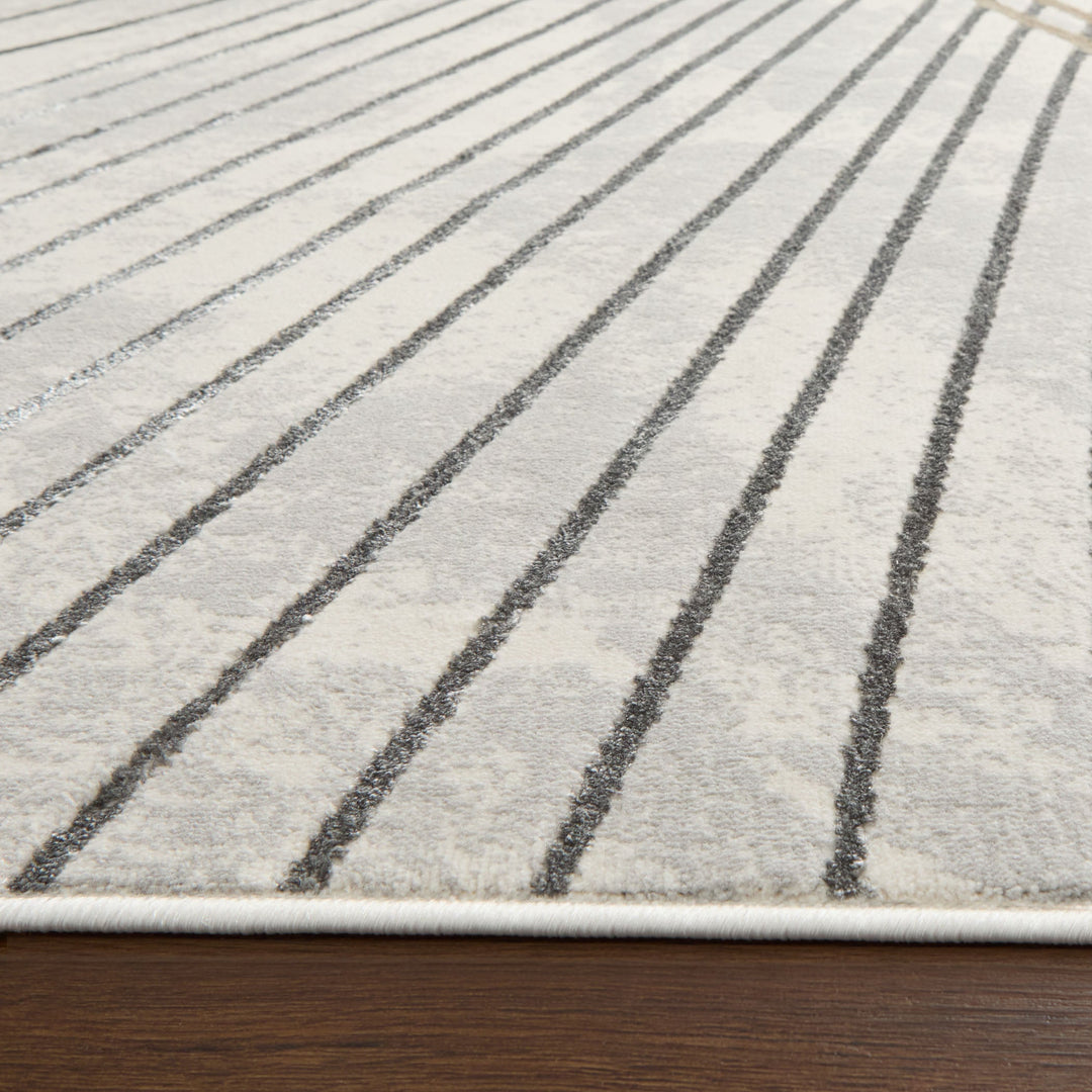 Fatima Gray Black Linear Geometric - T2031 - 8&
