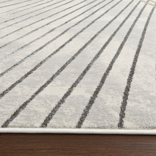 Fatima Gray Black Linear Geometric - T2031 - 5&