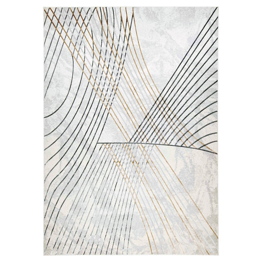 Fatima Gray Black Linear Geometric - T2031 - 8&
