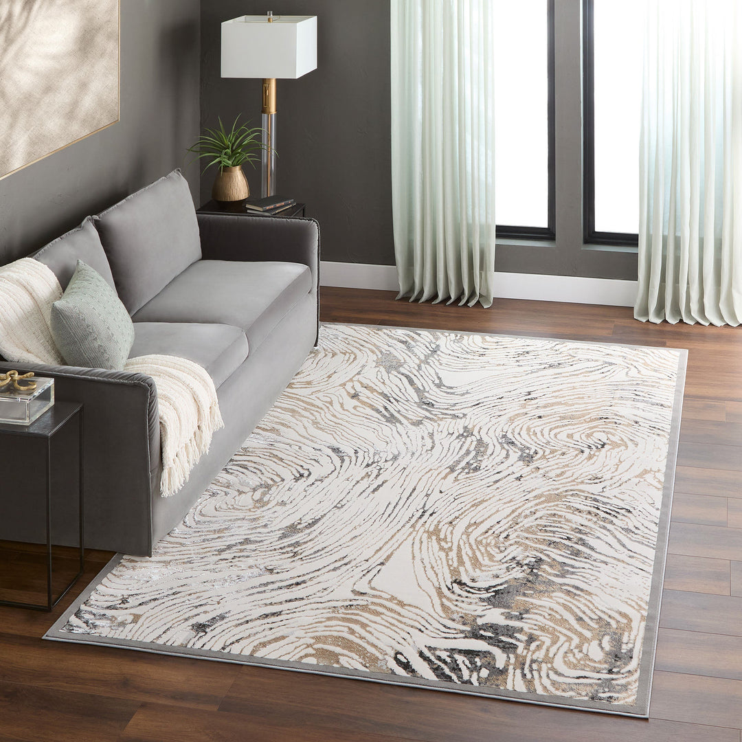 Fatima Black Beige Linear Swirl - T2033 - 2&