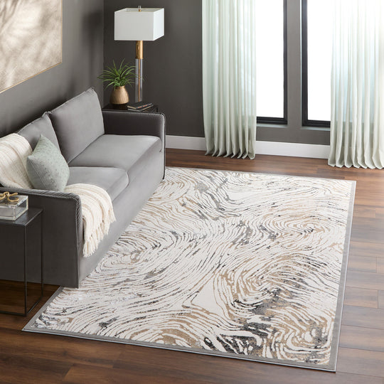 Fatima Black Beige Linear Swirl - T2033 - 7&
