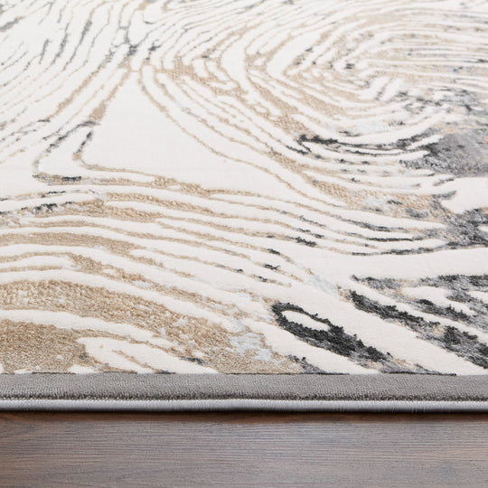 Fatima Black Beige Linear Swirl - T2033 - 5&