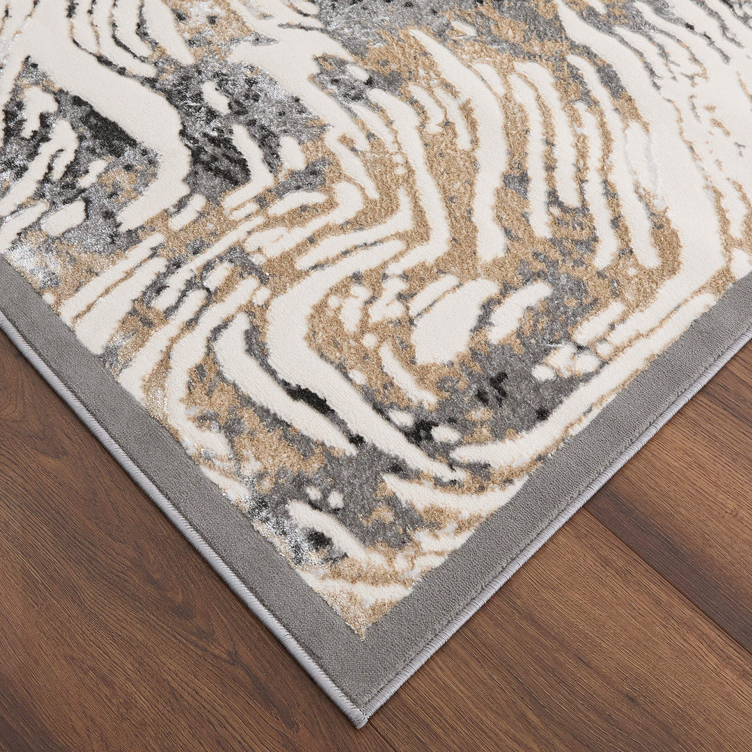 Fatima Black Beige Linear Swirl - T2033 - 10&