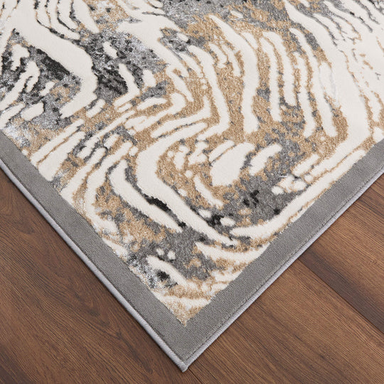 Fatima Black Beige Linear Swirl - T2033 - 7&
