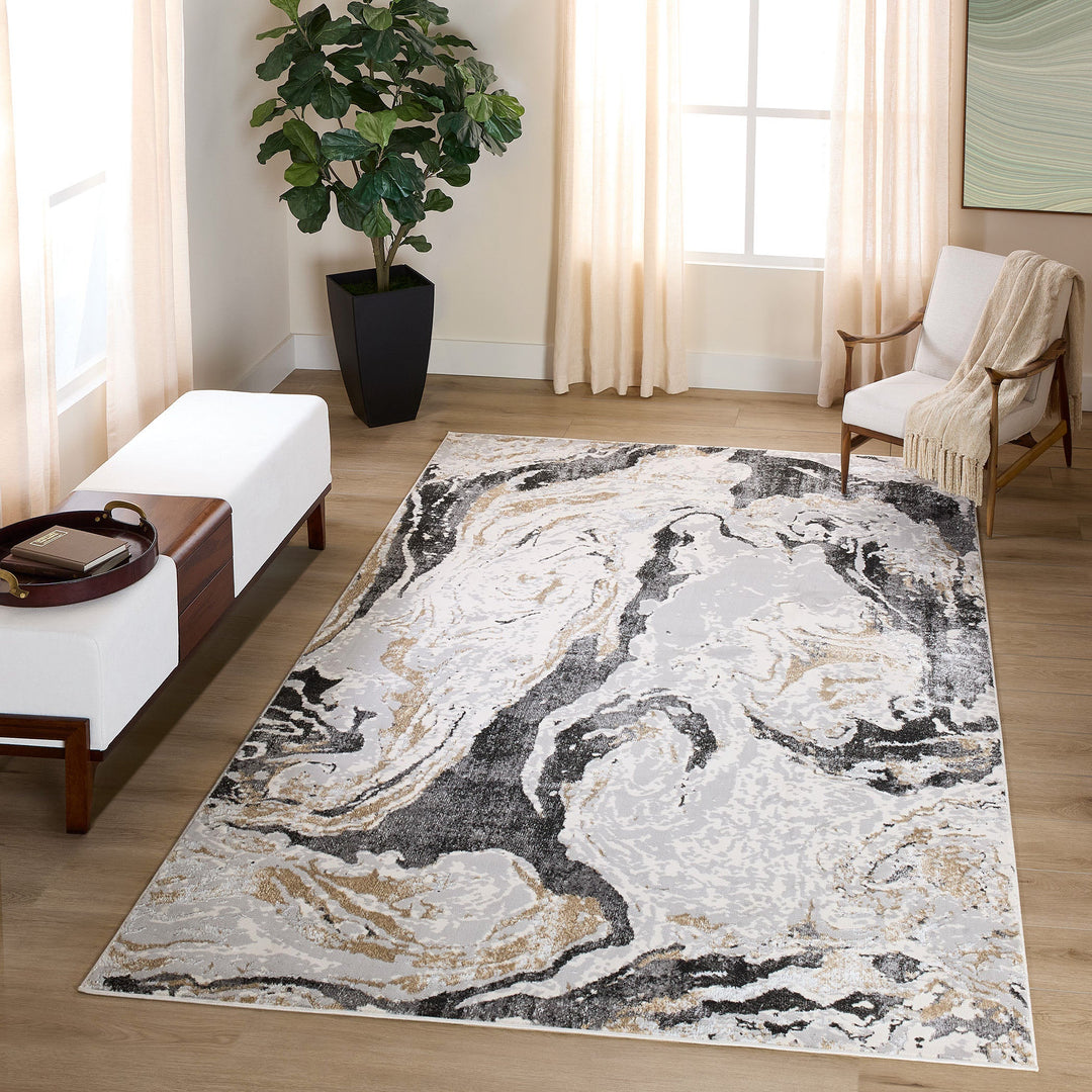 Fatima Gray Black Marbled - T2034 - 5&