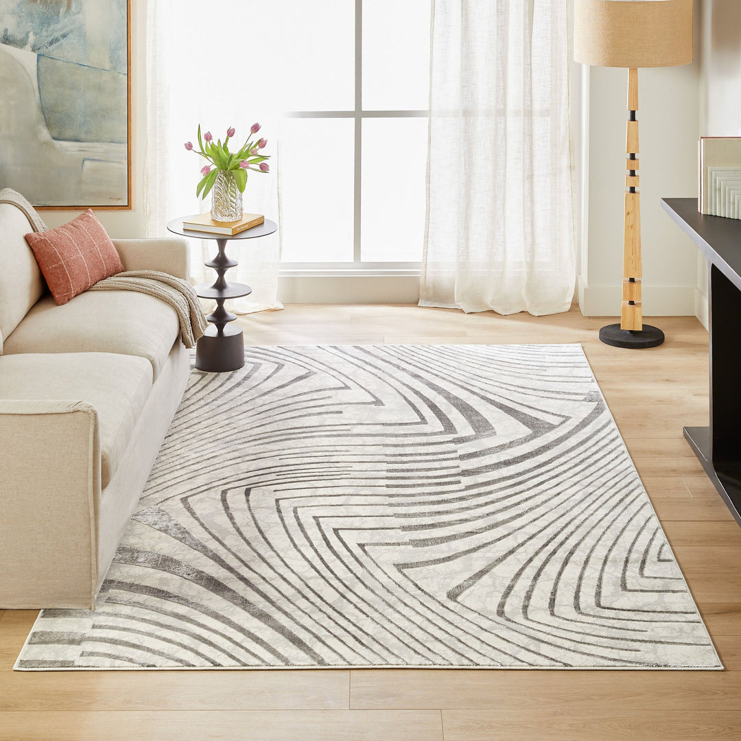 Fatima Gray Linear Geometric - T2035 - 7&