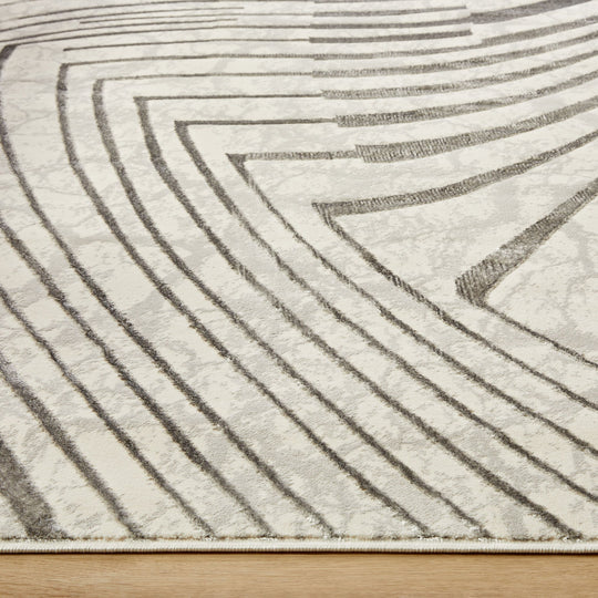Fatima Gray Linear Geometric - T2035 - 5&