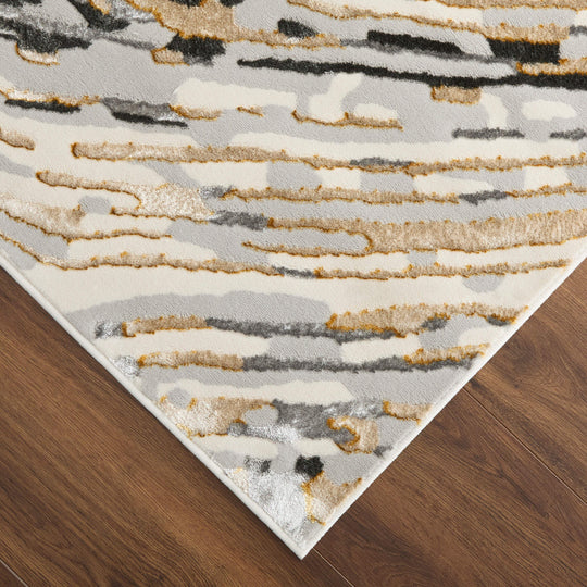 Fatima Gray Black Linear Swirl - T2036 - 5&