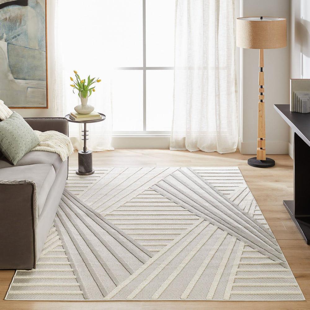 Laid Back Luxe Gray Linear - T2042 - 8' x 11'