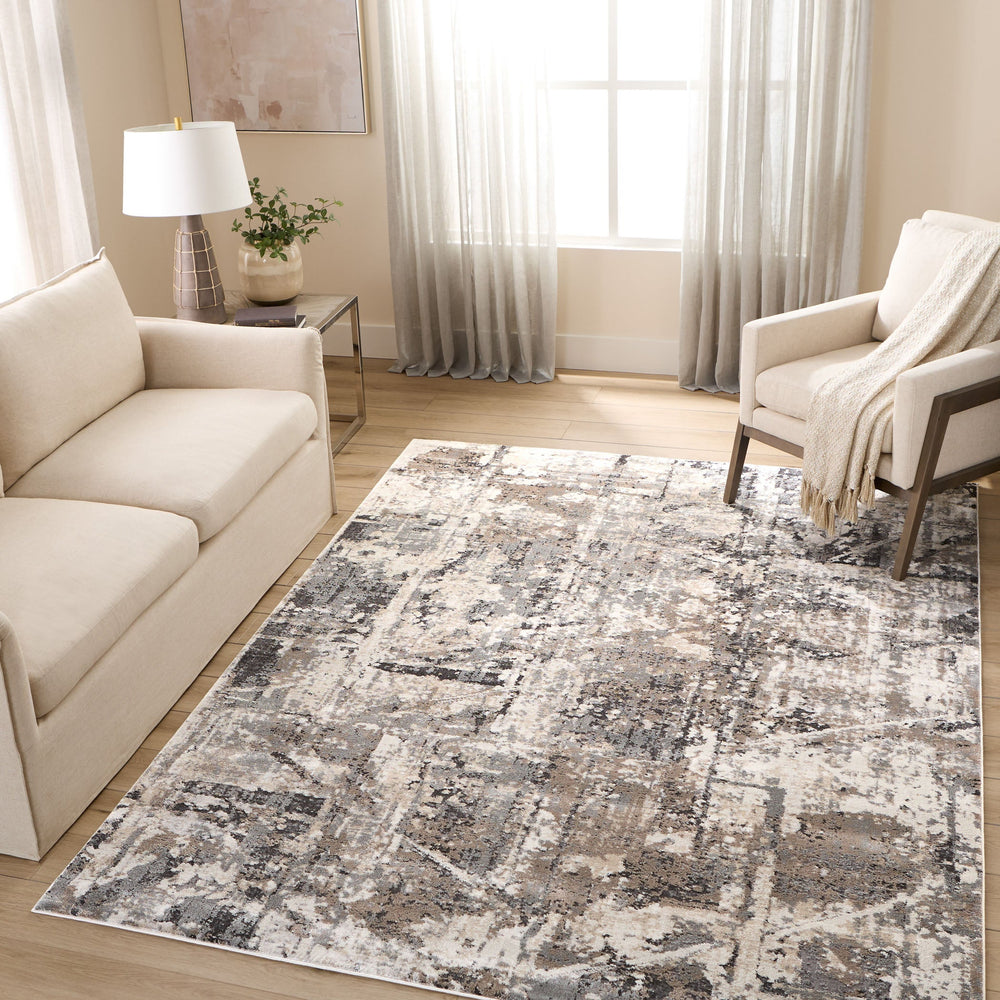 Hadim Brown Painterly - T2052 - 5' x 8'