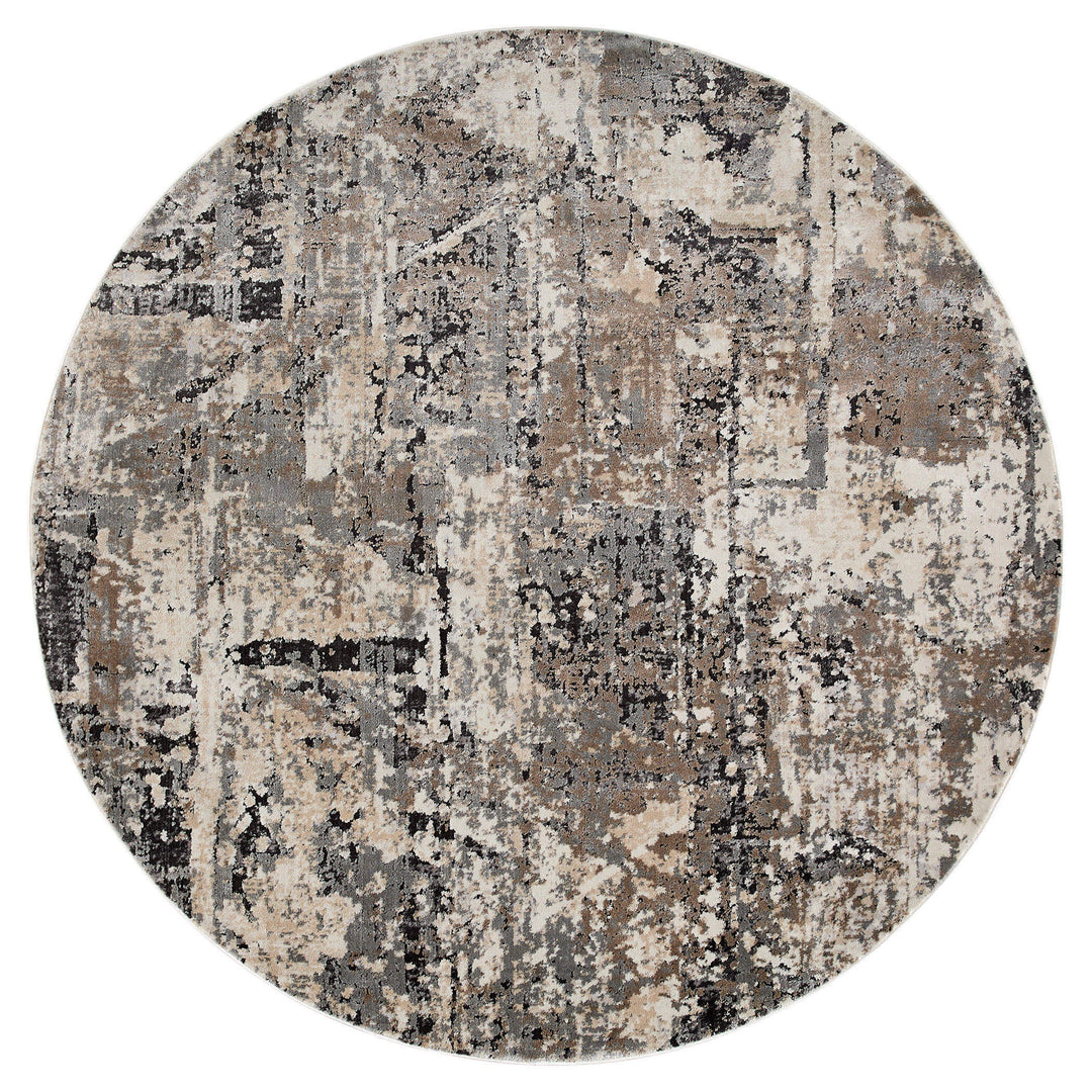 Hadim Brown Painterly - T2052 - 7' Round