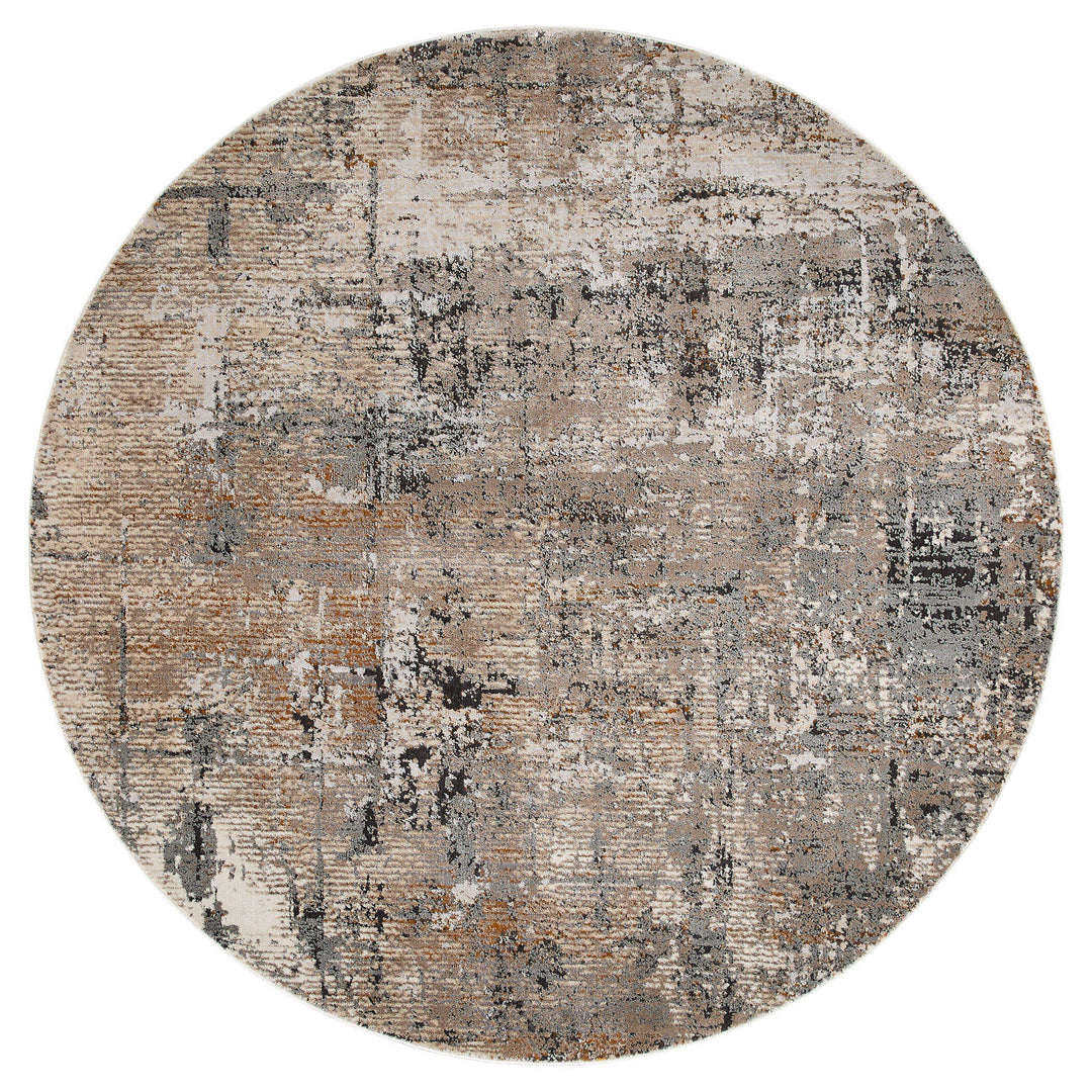 Hadim Brown Painterly - T2053 - 7' Round