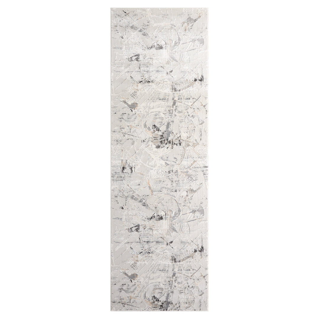 Kemer Gray Abstract - T2056 - 3' x 8' Runner