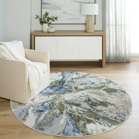 Zaria Blue Gray Marbled - T2065 - 5&