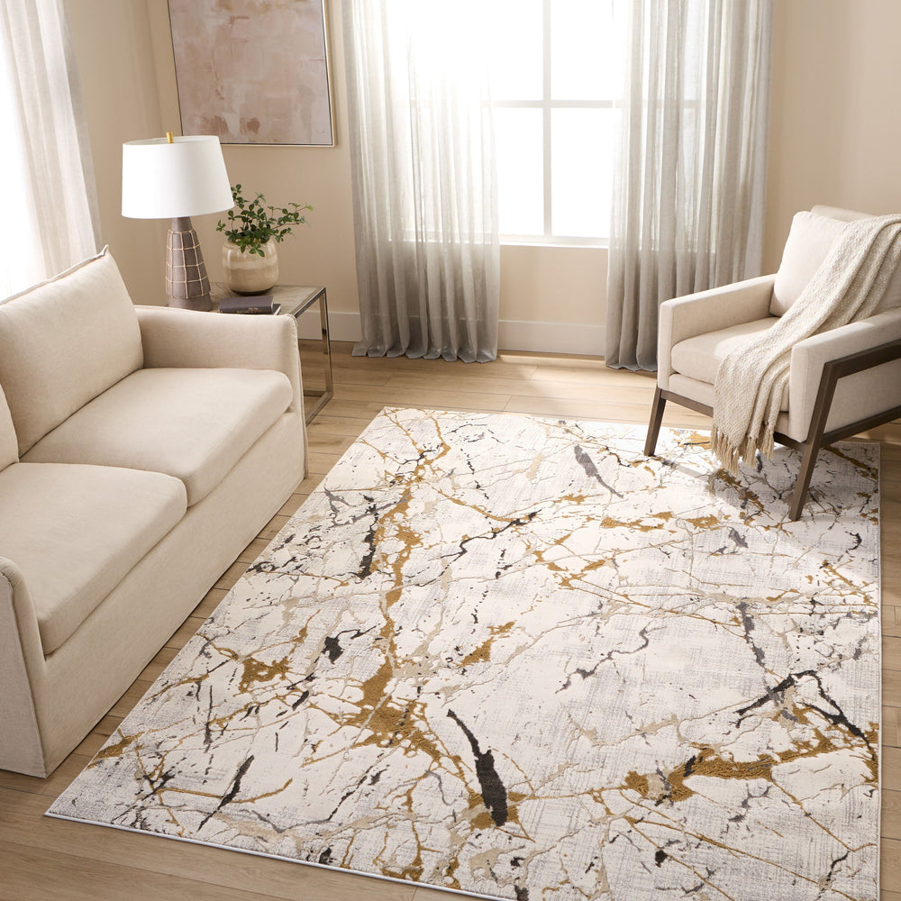 Zaria Beige Gray Marble Striations - T2067 - 5' x 8'