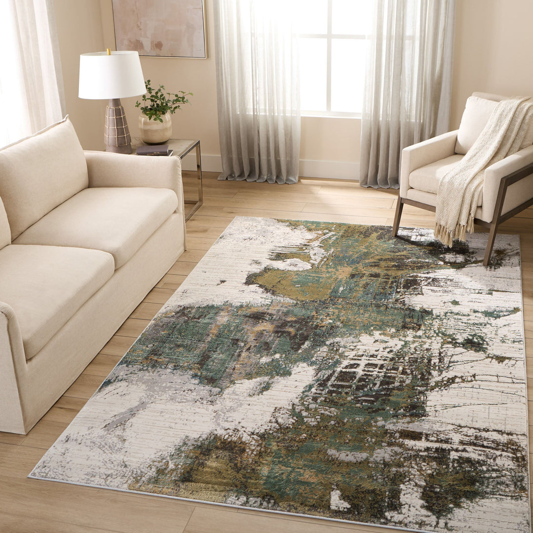 Zaria Green Black Painterly - T2068 - 5&