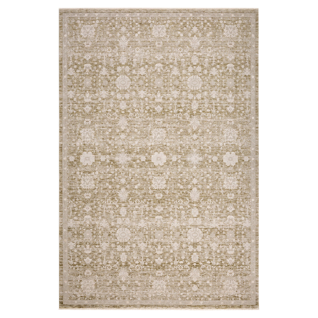 Verona Vintage Sage Distressed Medallion - T2077 - 5' x 8'
