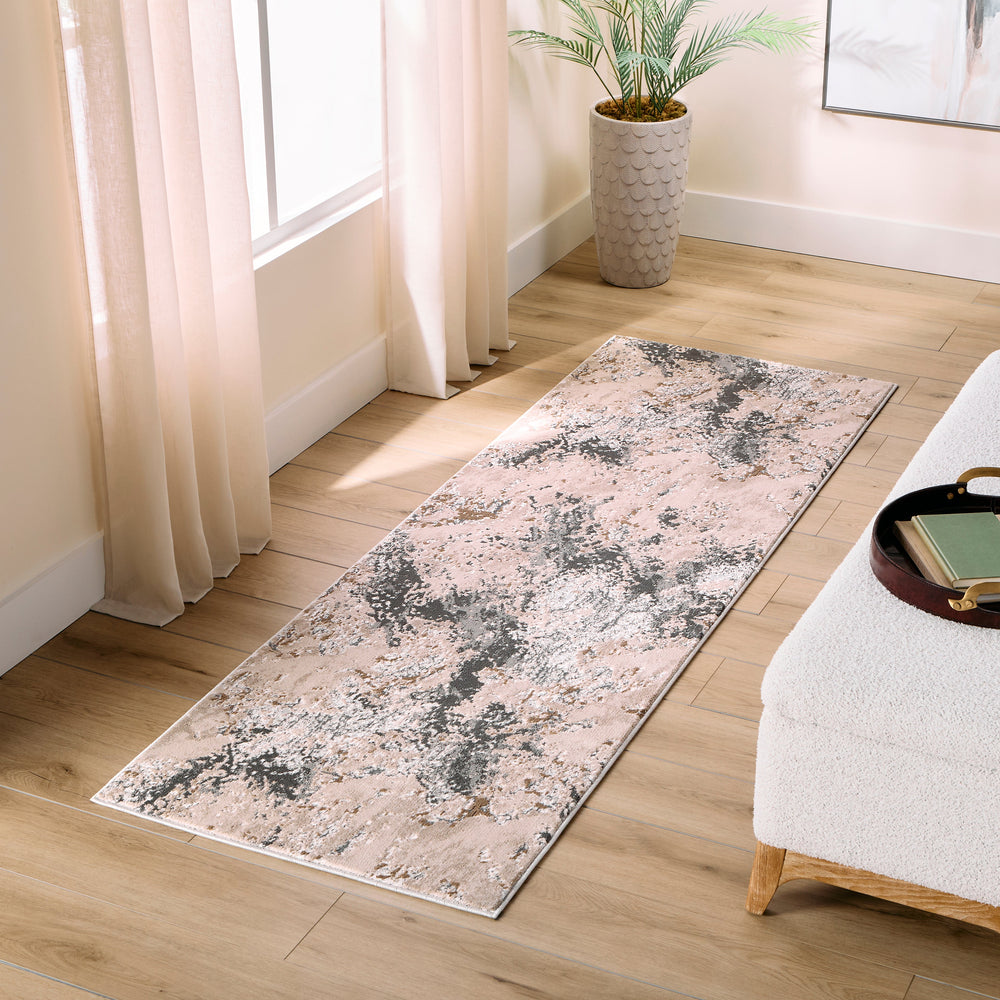 Besni Brown Marbled - T4009 - 3' x 8' Runner