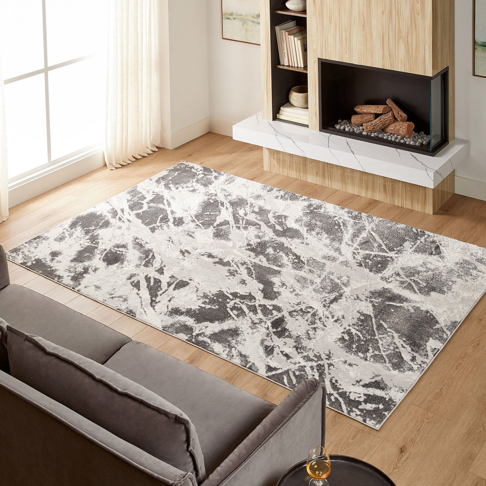 Greta Gray Marble Striations - T4011 - 2' x 3'