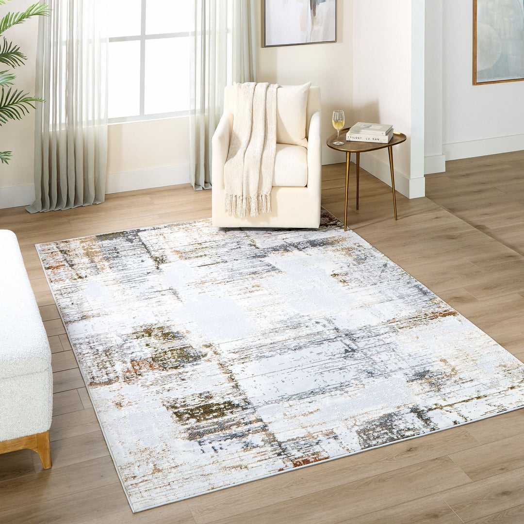 Salim Ivory Brown Painterly - T4023 - 5&