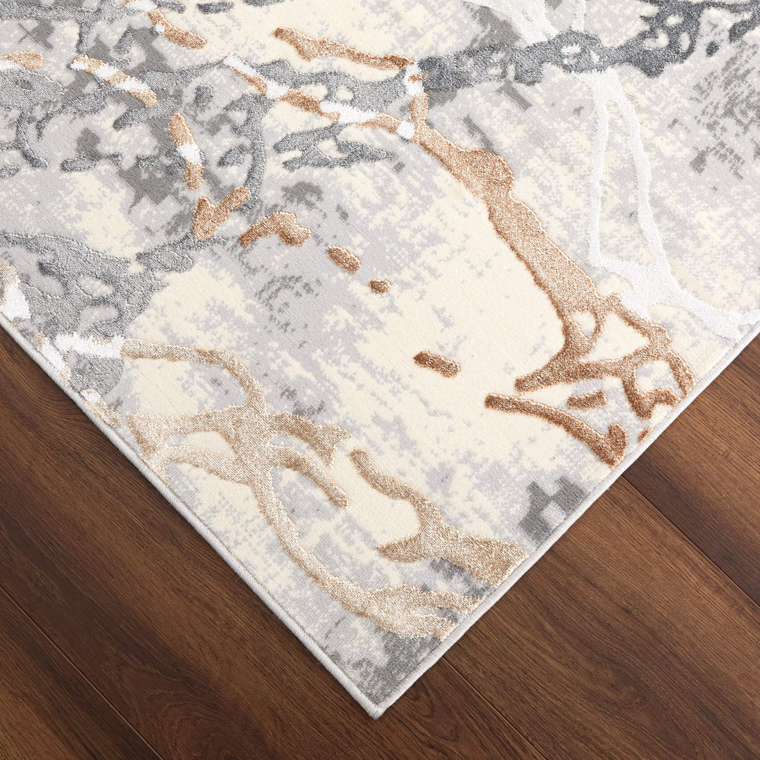 Salim Ivory Brown Marble Striations - T4024 - 7&