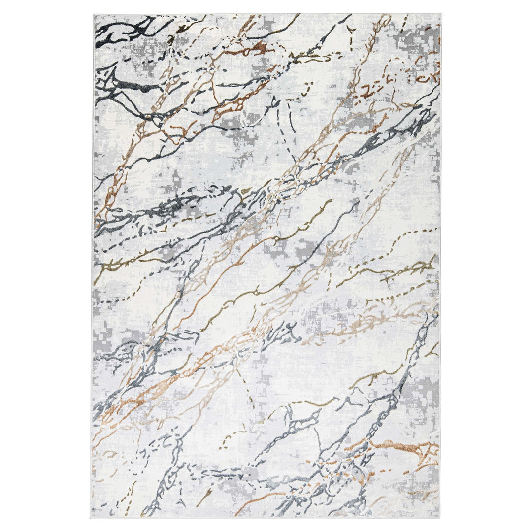 Salim Ivory Brown Marble Striations - T4024 - 8&