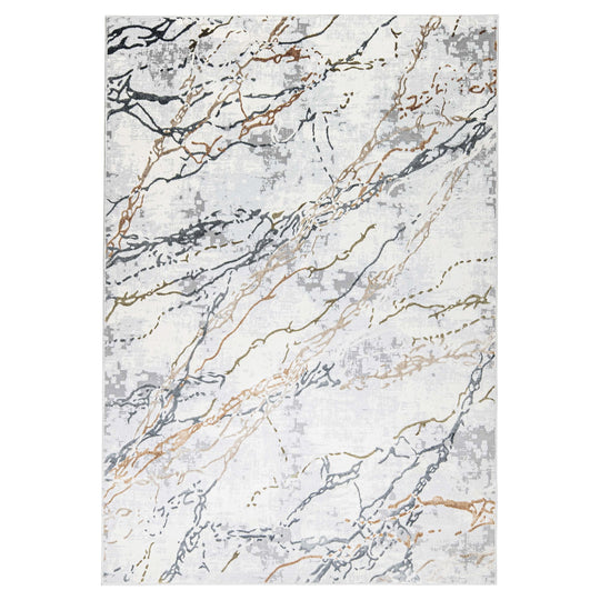 Salim Ivory Brown Marble Striations - T4024 - 5&