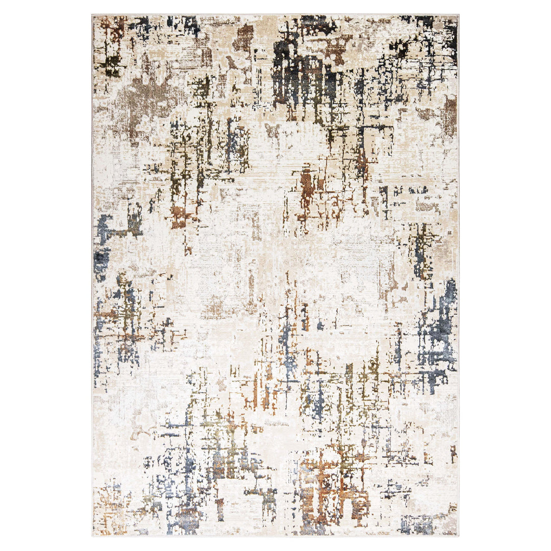 Salim Beige Brown Painterly - T4025 - 5' x 8'