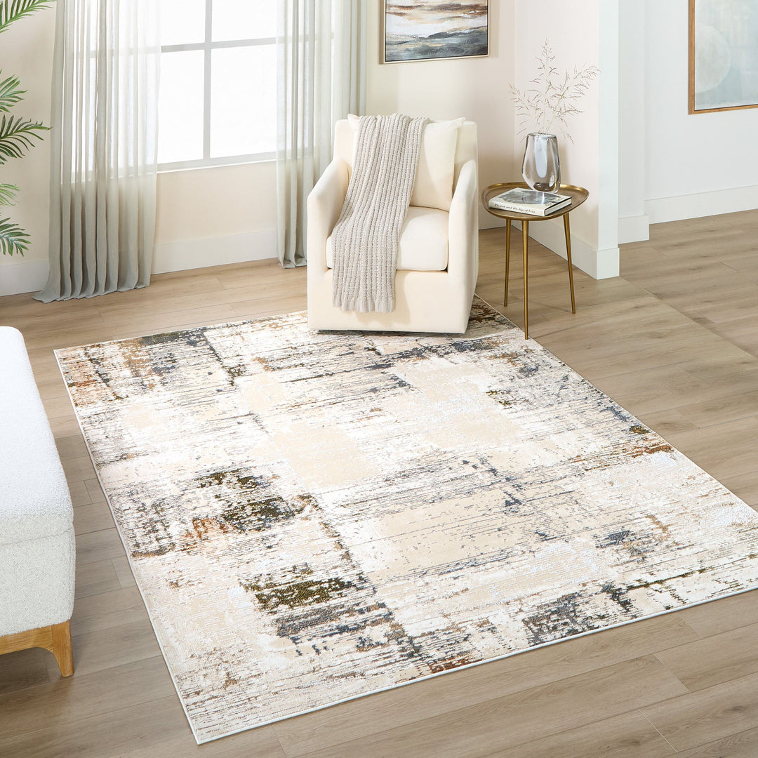 Salim Ivory Brown Painterly - T4026 - 5&