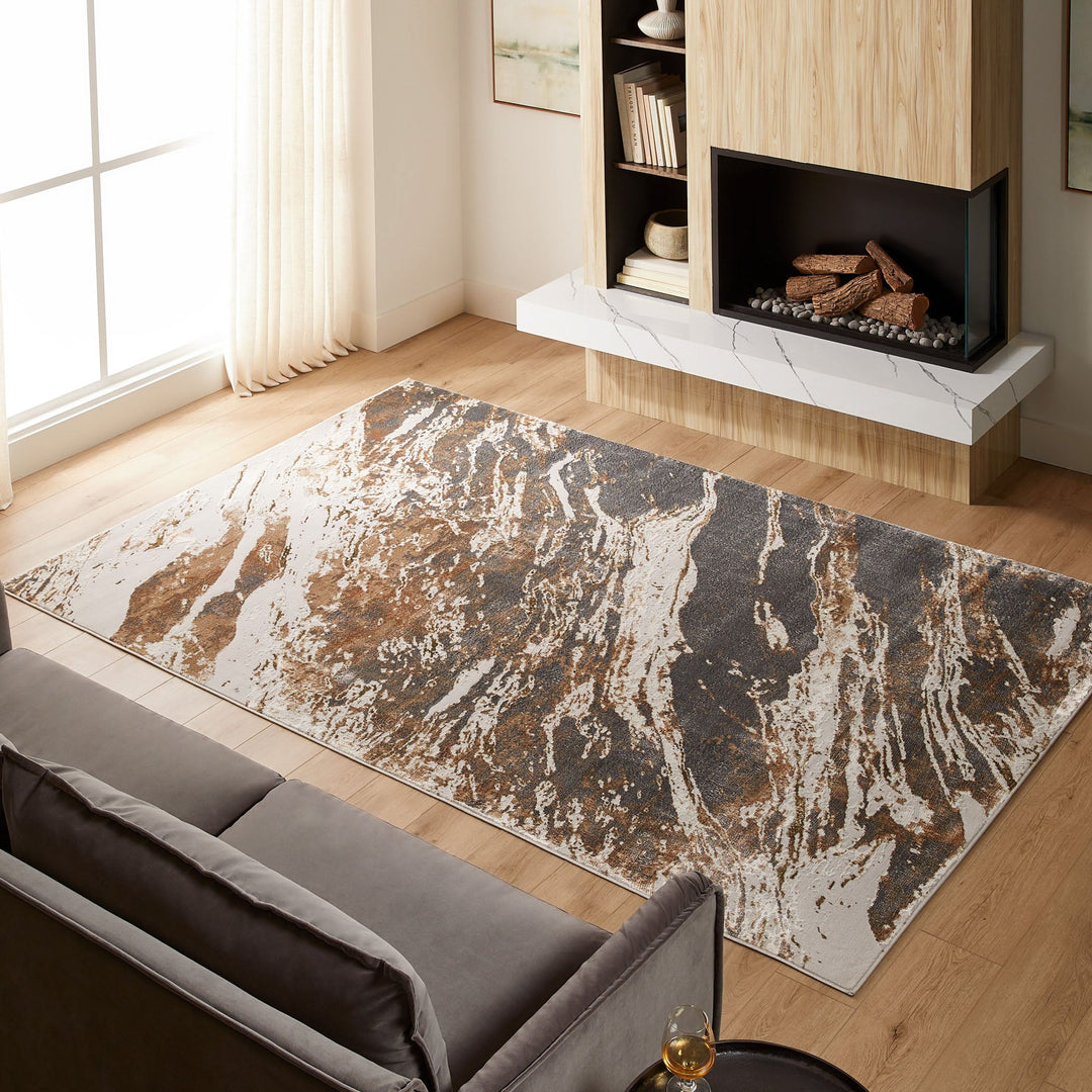 Salim Brown Gray Painterly - T4027 - 10&