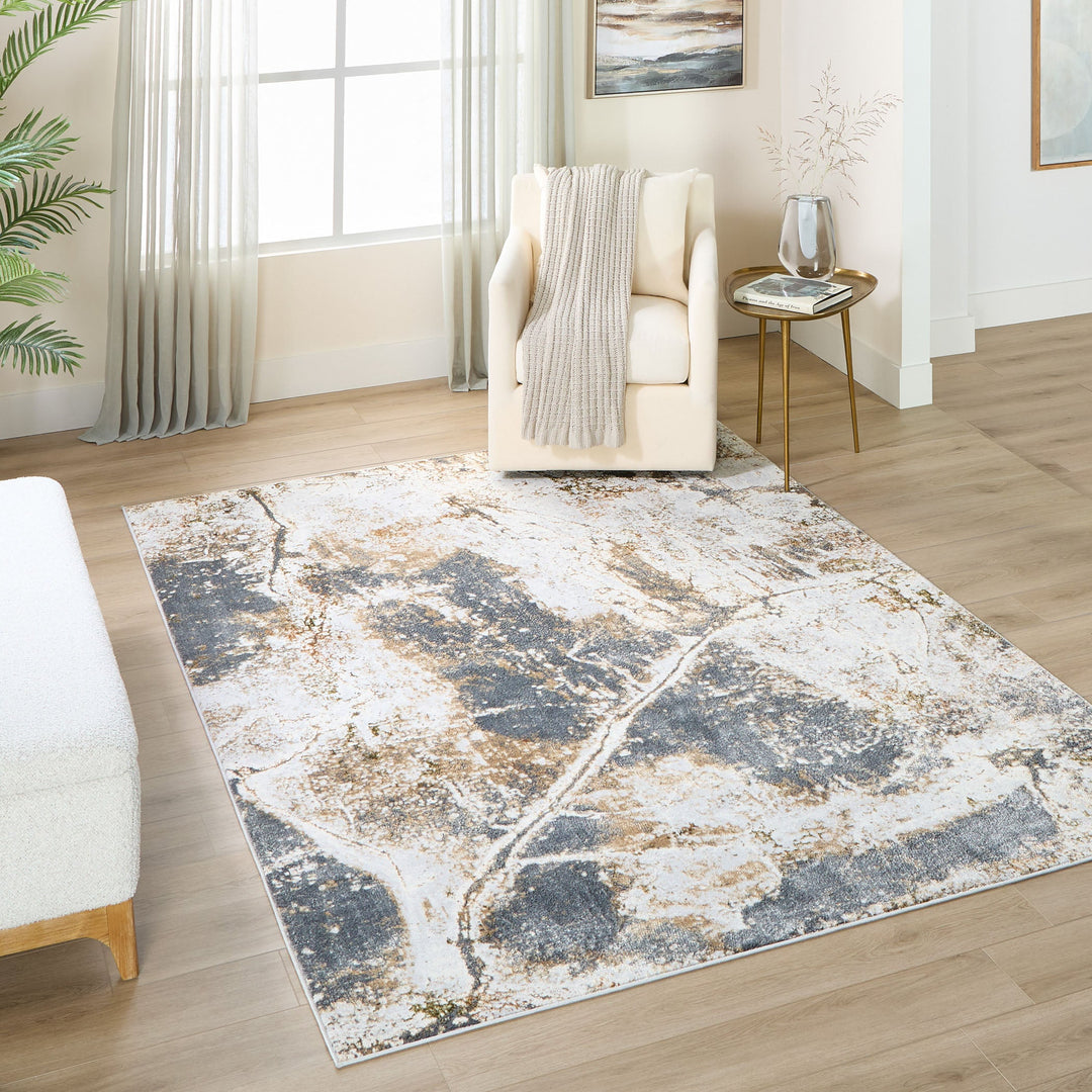 Salim Brown Gray Painterly - T4028 - 7&