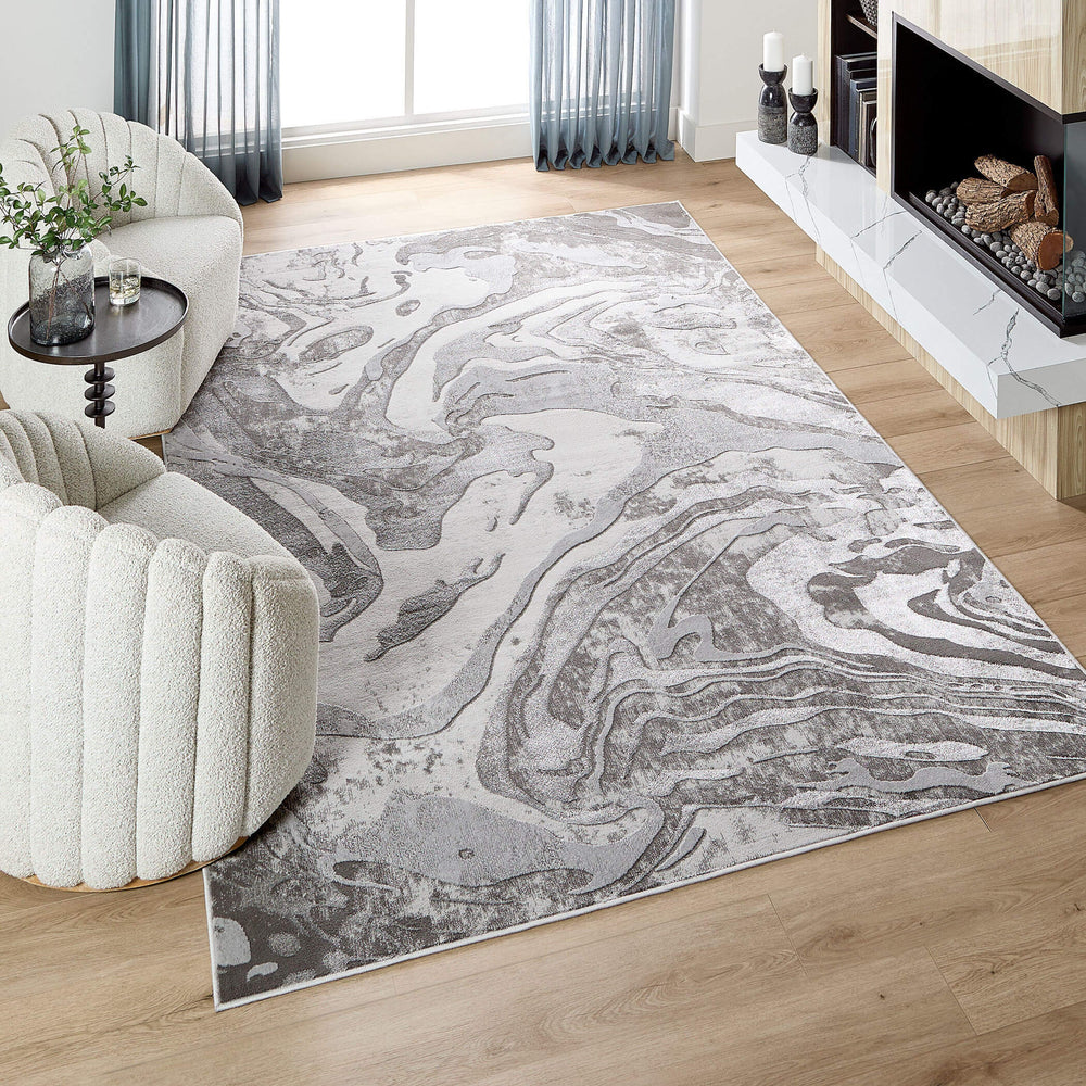 Ayda Gray Marbled - T9001 - 5' x 8'