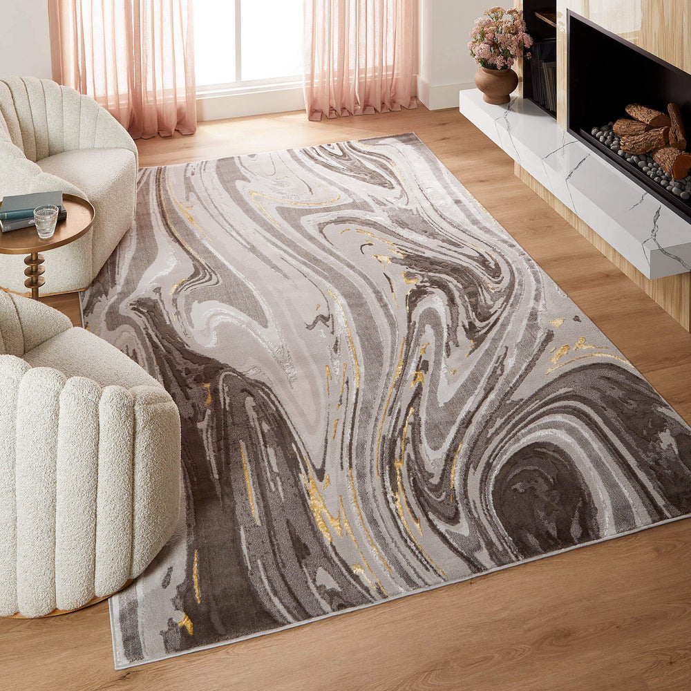 Ayda Gray Marbled - T9008 - 7' x 9'