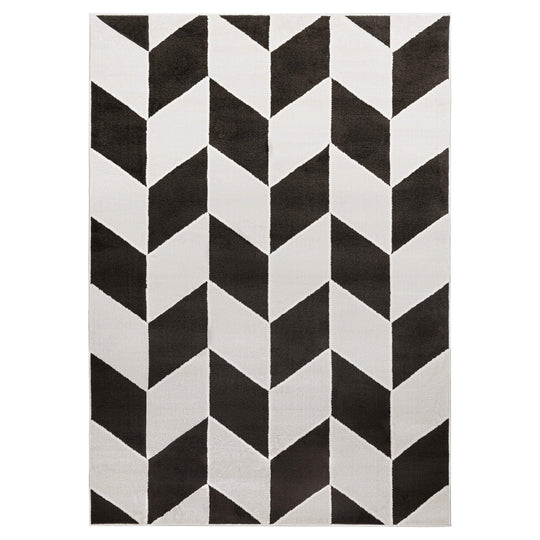Optika Black Ivory Chevron Herringbone - T9023 - 8&