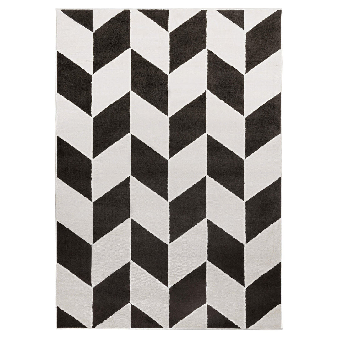 Optika Black Ivory Chevron Herringbone - T9023 - 2&