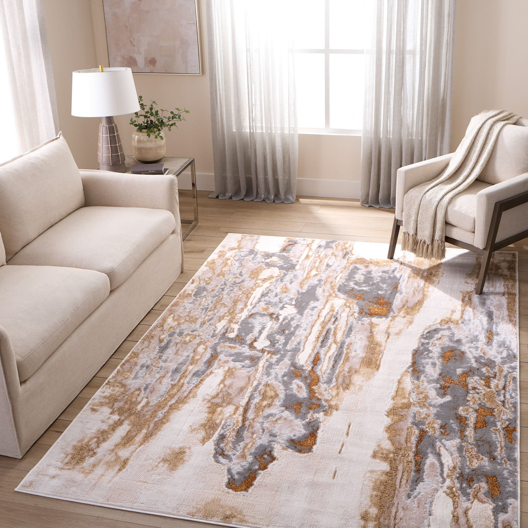 Terra Gray Orange Painterly - T9025 - 2&