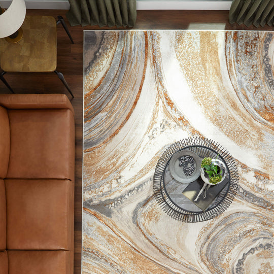Terra Gray Orange Marbled - T9027 - 10&