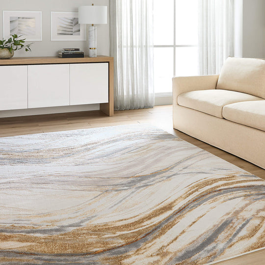 Terra Gray Orange Waves - T9028 - 8&