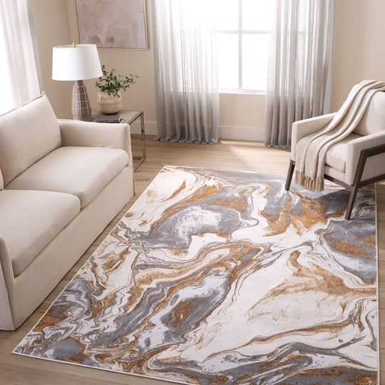 Terra Gray Orange Marbled - T9033 - 10&