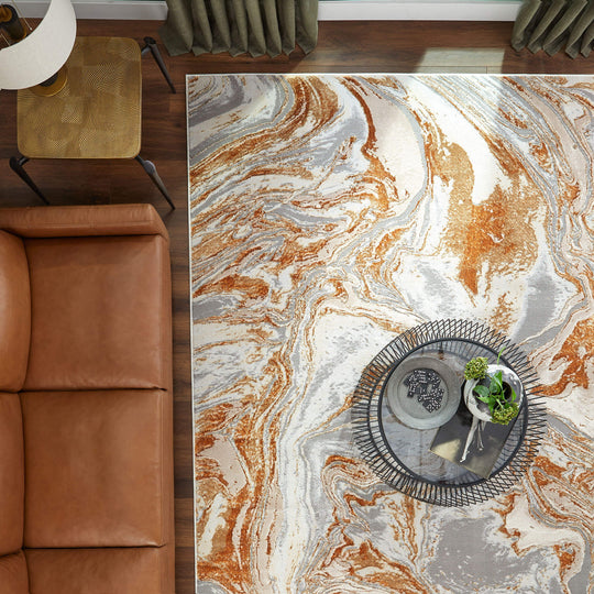 Terra Gray Orange Marbled - T9034 - 2&