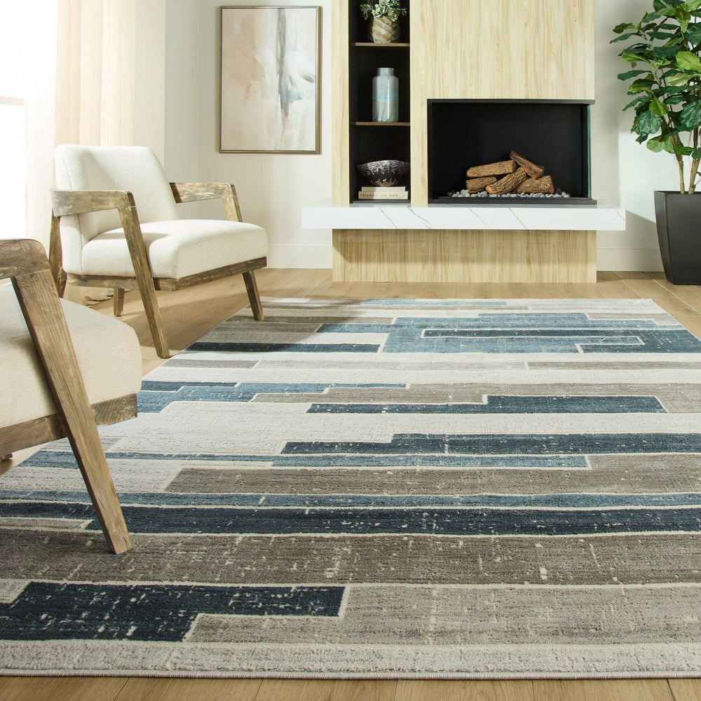 Betsi Blue Geometric - U5010 - 8' x 11'
