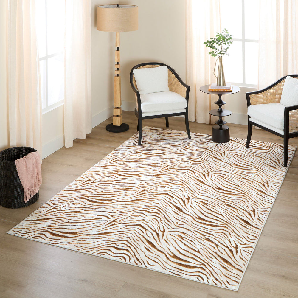 Melet Orange Marbled - U5023 - 5' x 8'