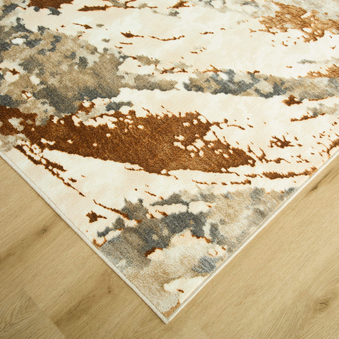 Melet Gray Orange Painterly - U5026 - 10&
