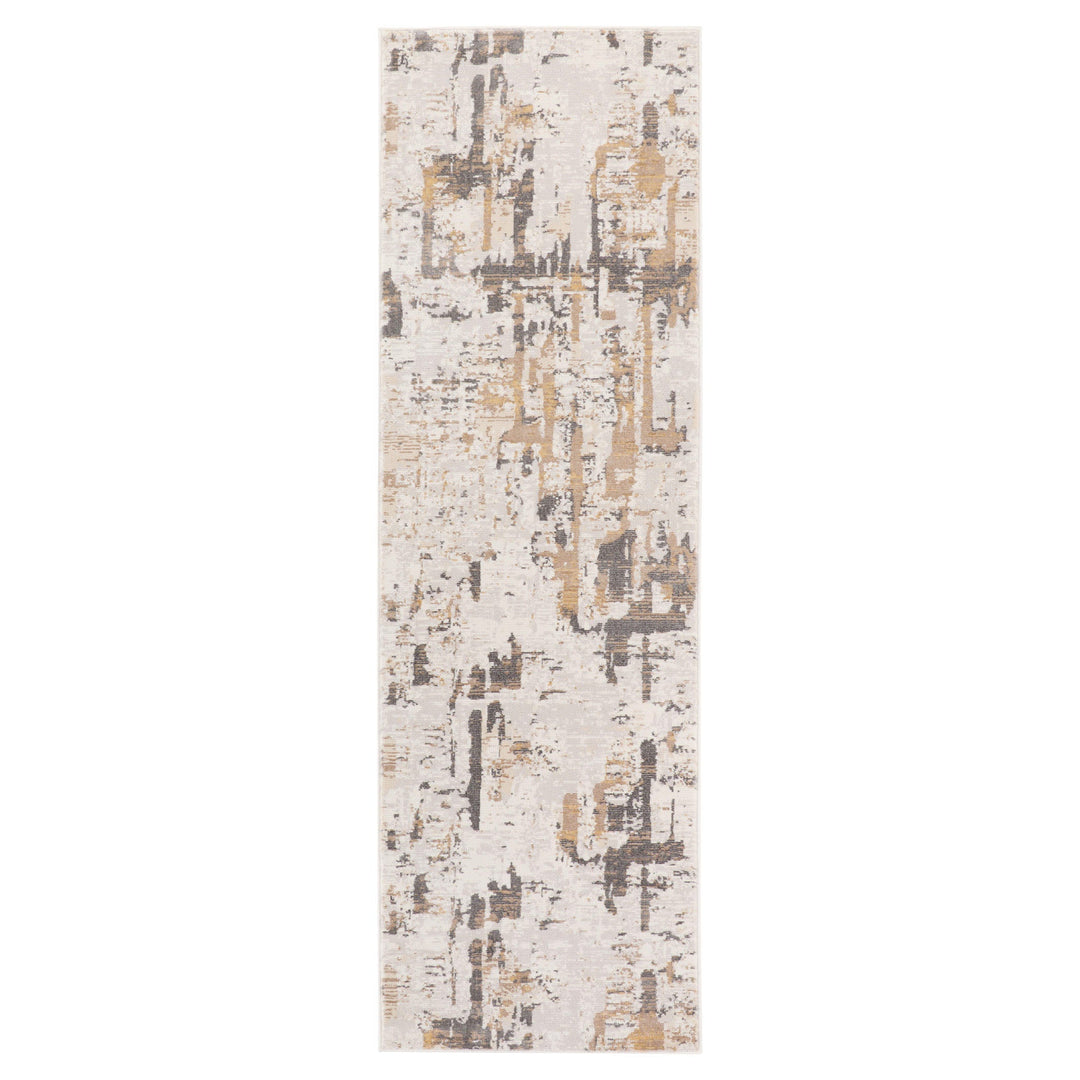 Veleka Gray Beige Painterly - U6014 - 3' x 8' Runner