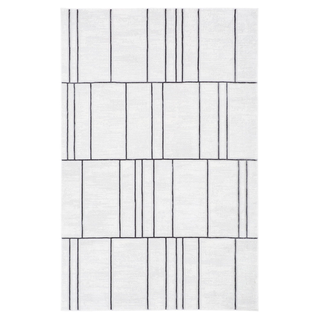 Timeless Luxe Black Ivory Linear Geometric - U6015 - 10&