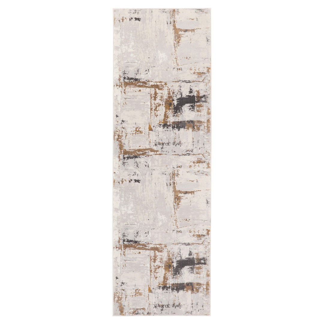 Veleka Gray Beige Painterly - U6016 - 3' x 8' Runner