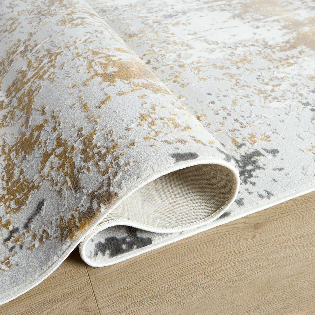 Veleka Gray Gold Painterly - U6017 - 8&