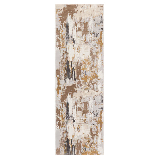 Veleka Gray Gold Painterly - U6018 - 3&