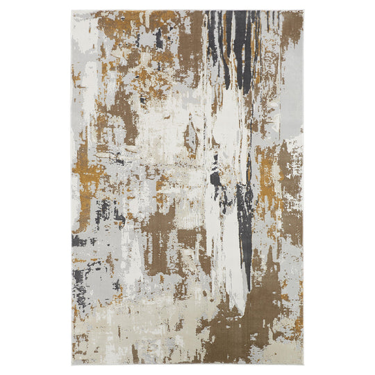 Veleka Gray Gold Painterly - U6018 - 7&
